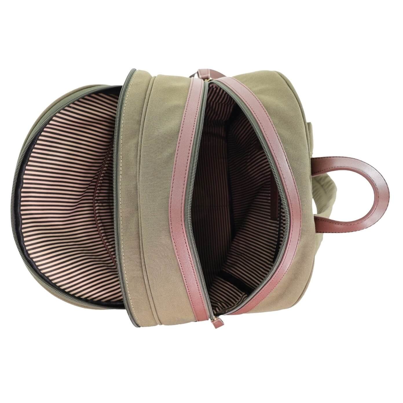 Pierre Cardin Mens Nomad Canvas Backpack in Brown