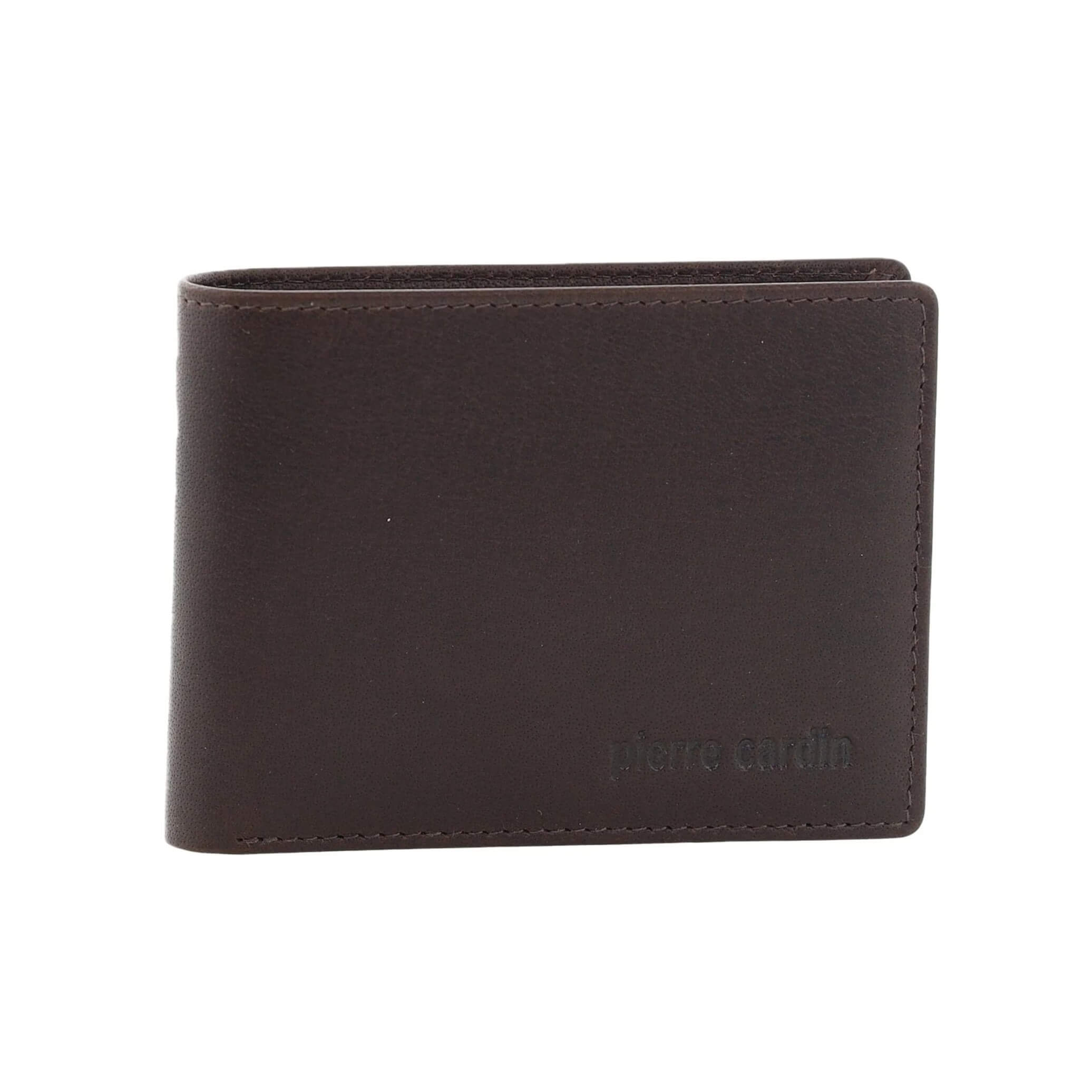 Pierre Cardin Mens Leather RFID Bi-fold Wallet in Brown