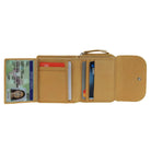 Pierre Cardin Ladies Tri-fold Tab Leather Wallet in Mustard