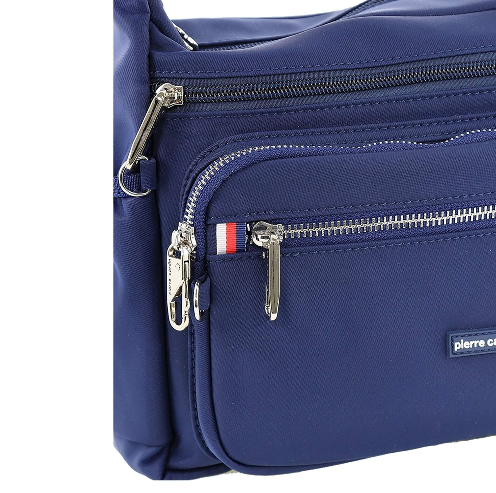 Pierre Cardin RFID Anti-Theft Nylon Crossbody Bag In Navy