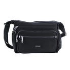 Pierre Cardin RFID Anti-Theft Nylon Crossbody Bag In Black