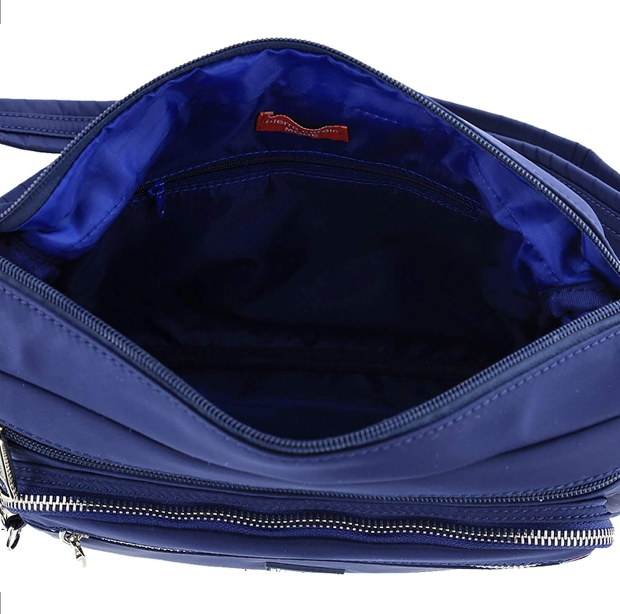 Pierre Cardin RFID Anti-Theft Nylon Crossbody Bag In Navy