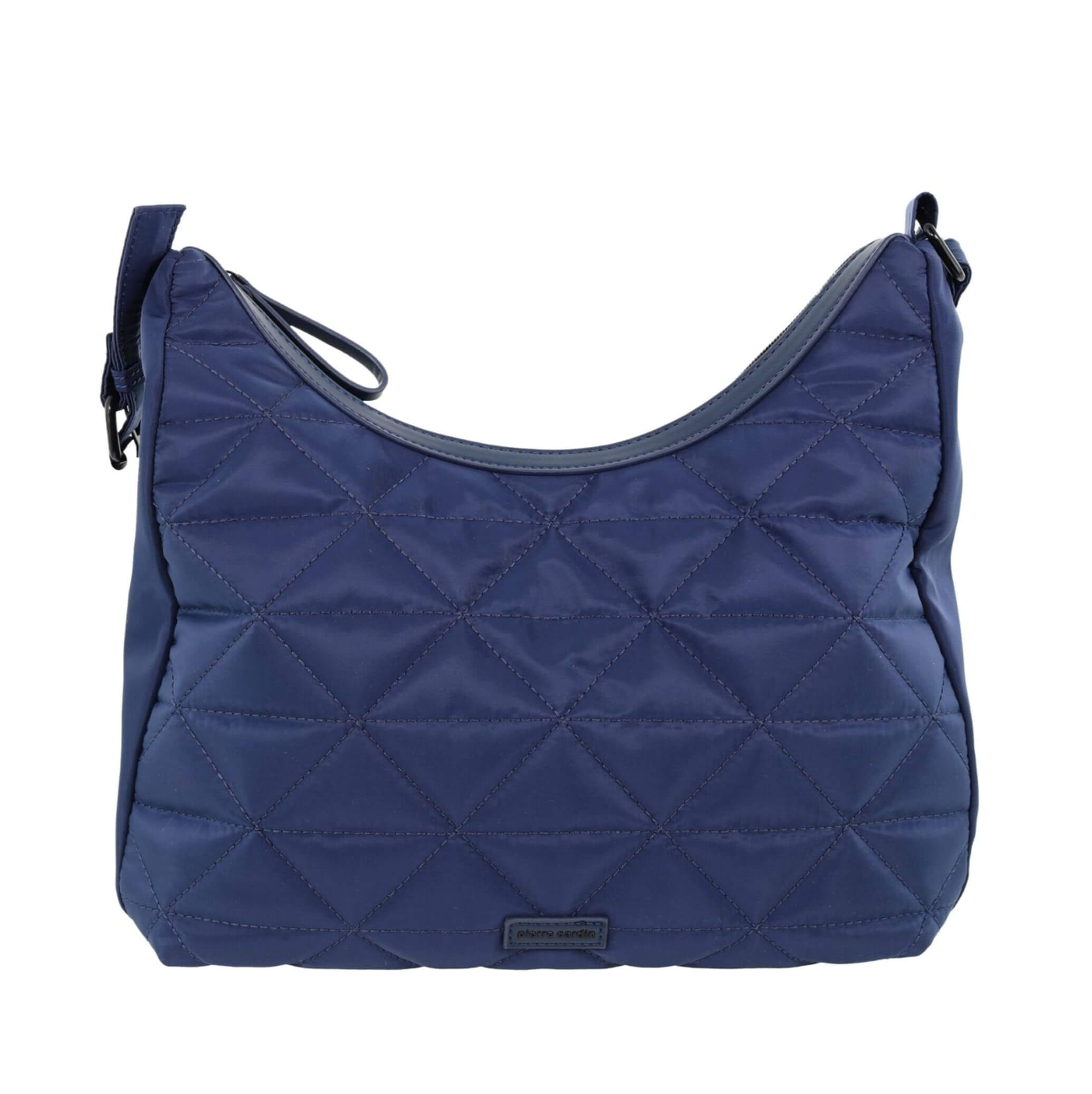 Pierre Cardin Ladies Nylon Quilted Hobo Bag in Navy