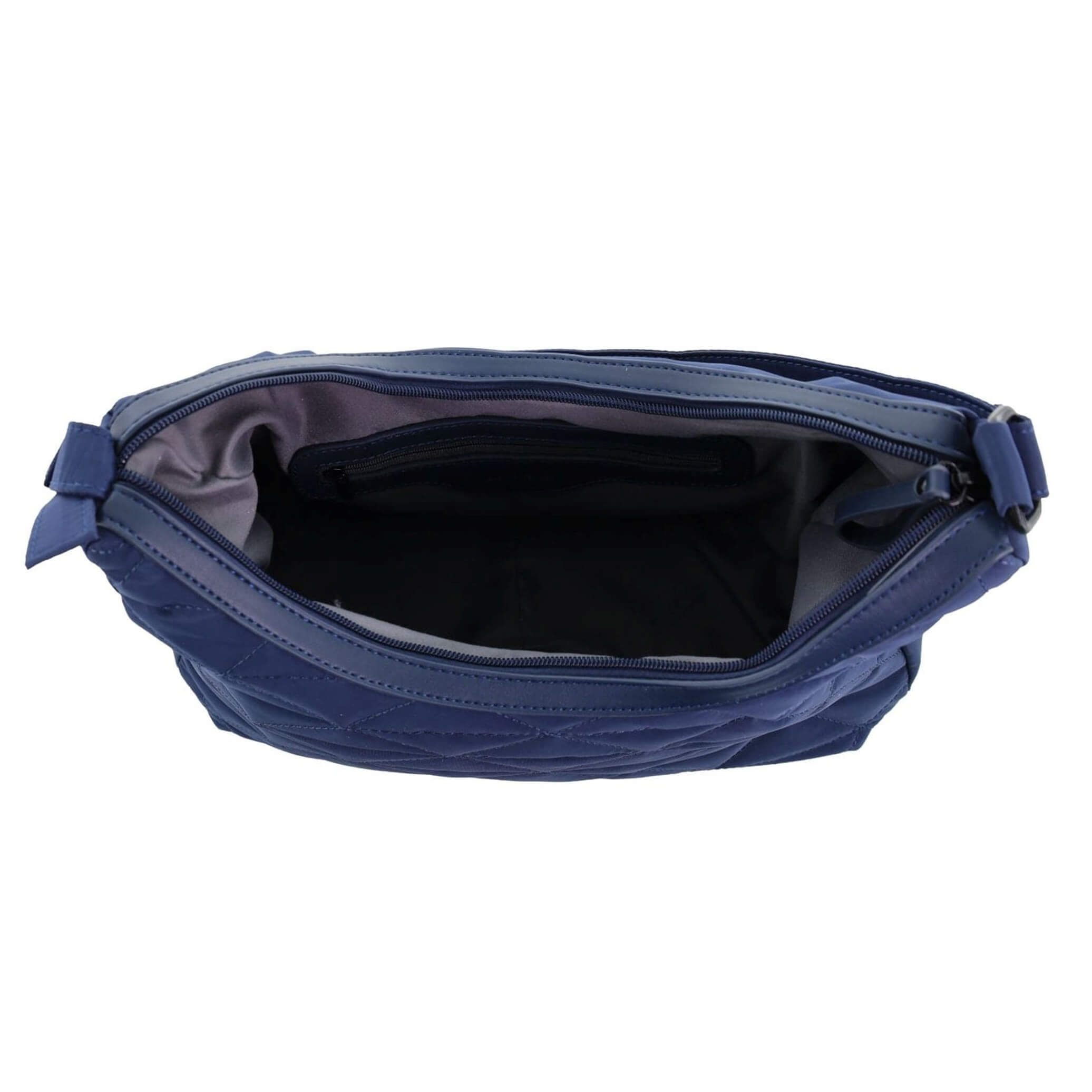 Pierre Cardin Ladies Nylon Quilted Hobo Bag in Navy