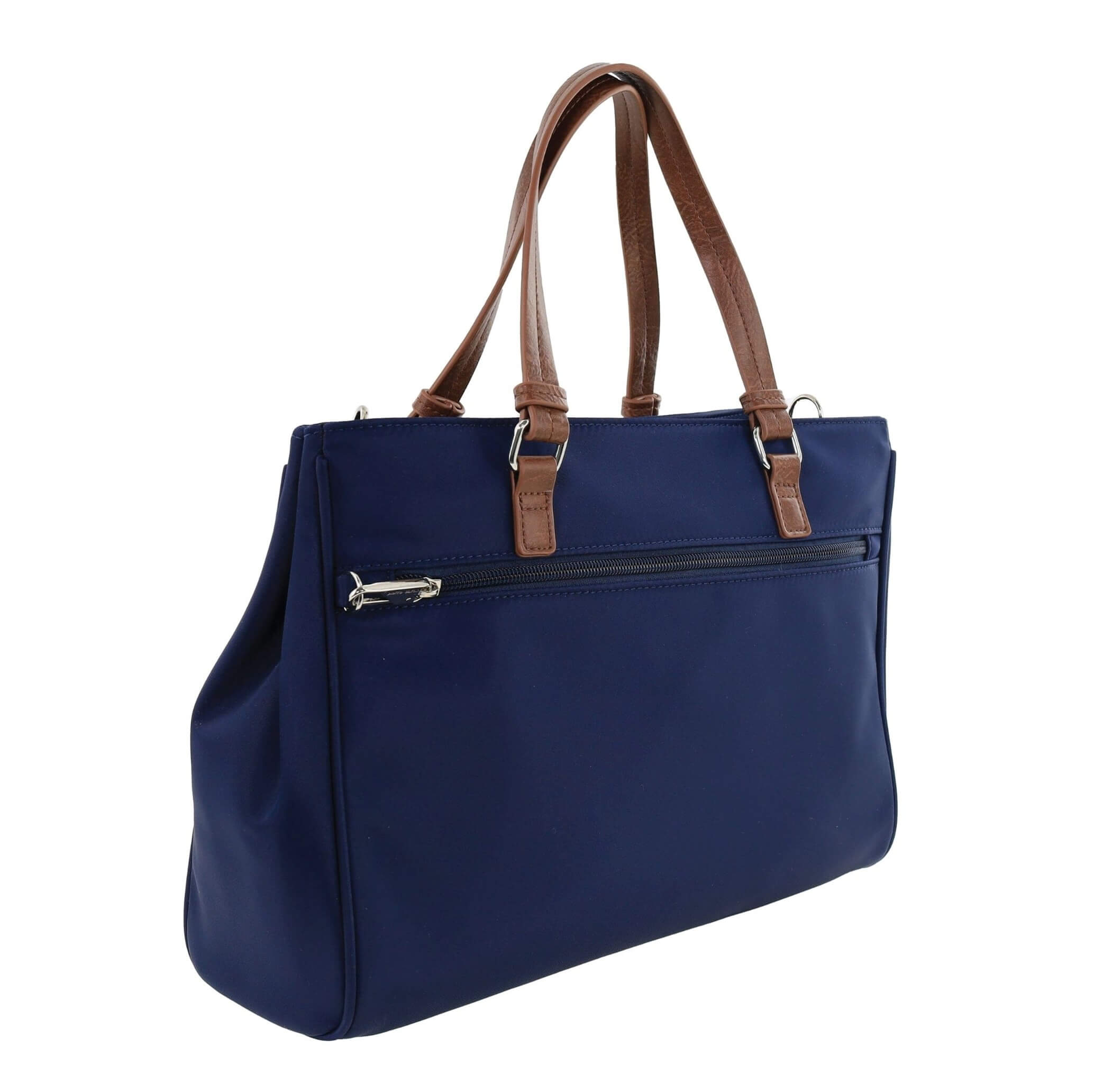 Pierre Cardin RFID Anti-Theft Nylon Mini Tote/Crossbody Bag In Navy