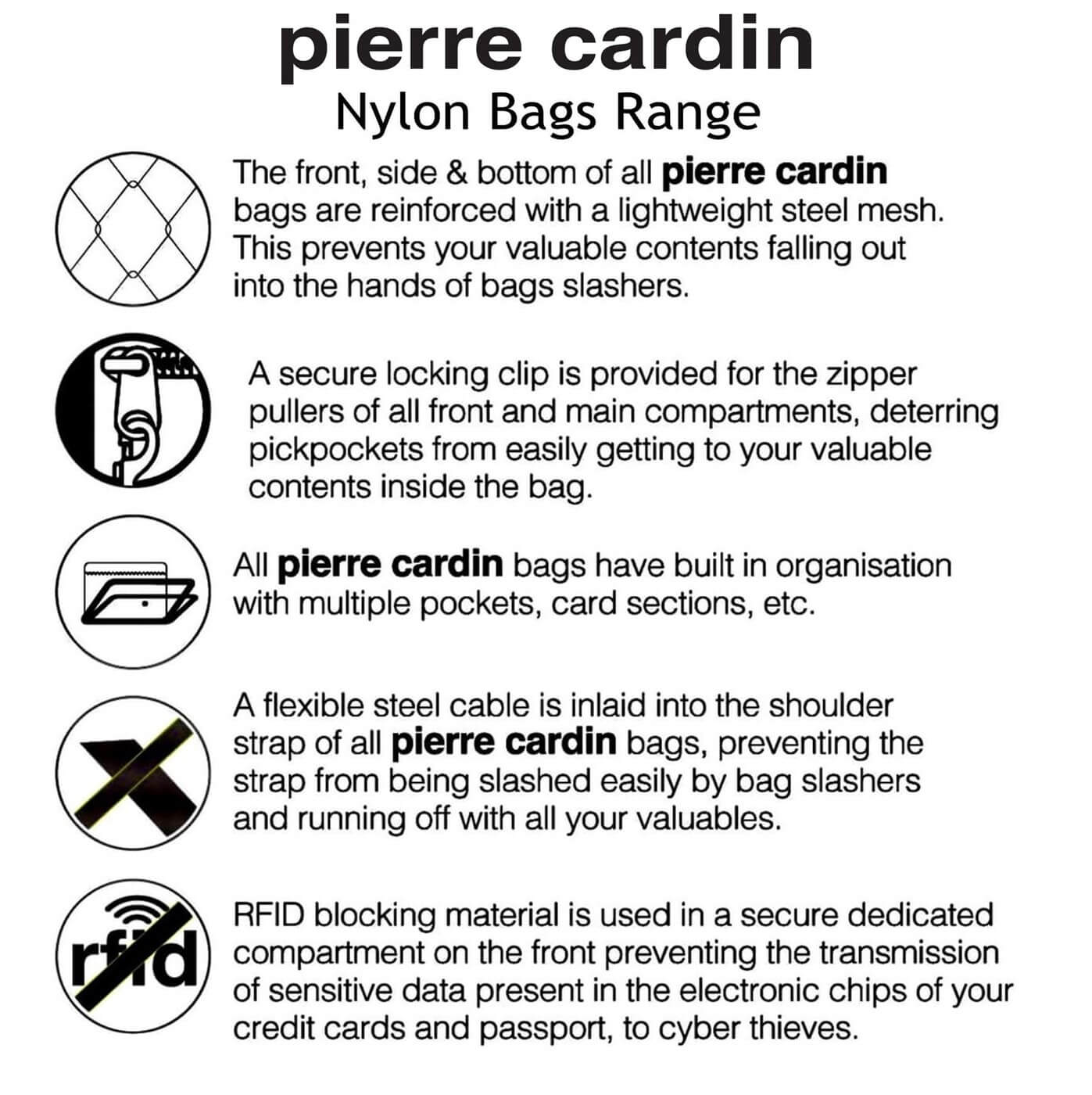 Pierre Cardin Nylon Bag Qualities