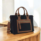 Pierre Cardin Nylon RFID Lightweight Mini Tote/Crossbody Bag In Black