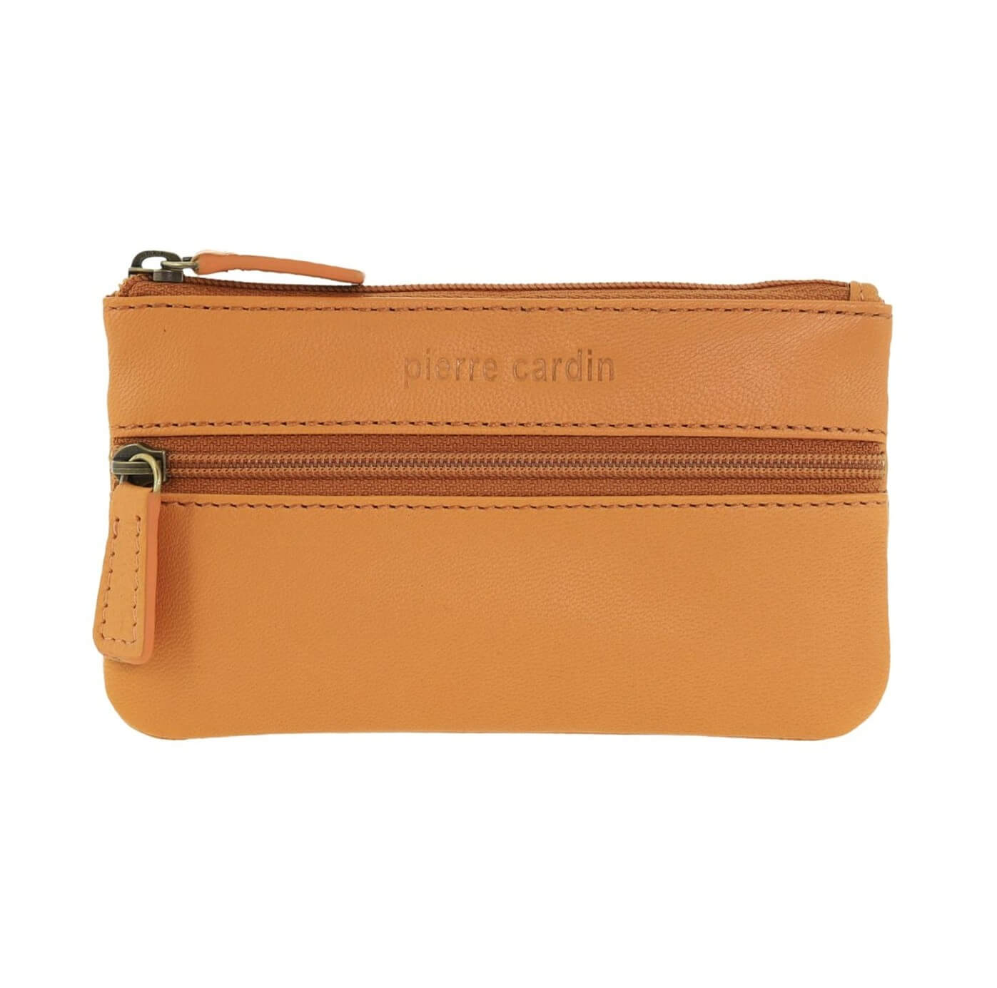 Pierre Cardin Italian Leather Coin Purse/Key Holder in Apricot