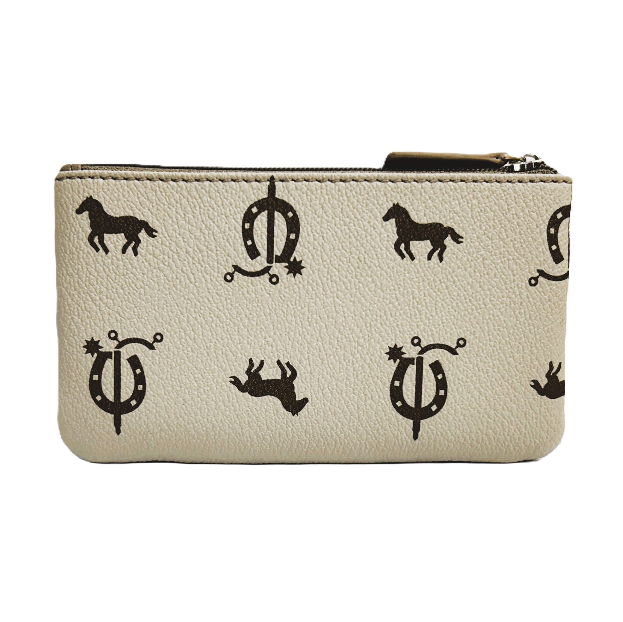 Pierre Cardin Italian Leather Coin Purse/Key Holder in Beige-Taupe