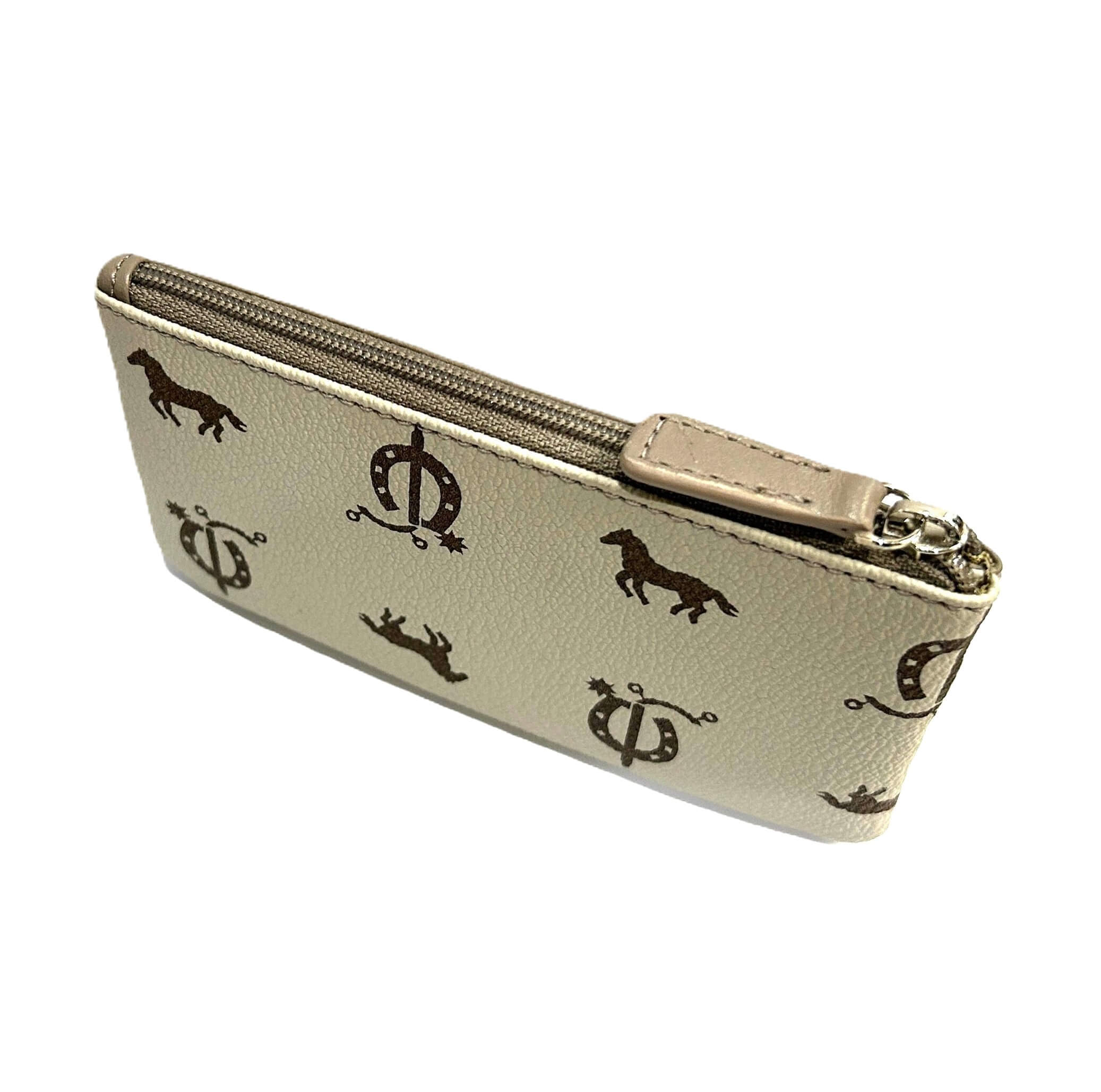 Pierre Cardin Leather Coin Purse/Key Holder in Beige-Taupe