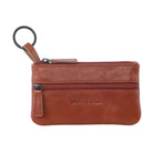 Pierre Cardin Leather Coin Purse - Key Holder in Cognac