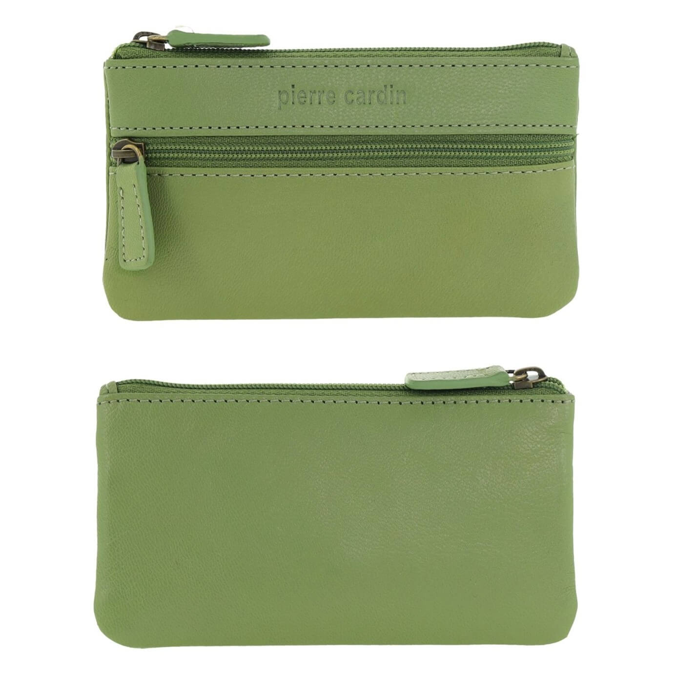 Pierre Cardin Leather Coin Purse - Key Holder in Grape Leaf