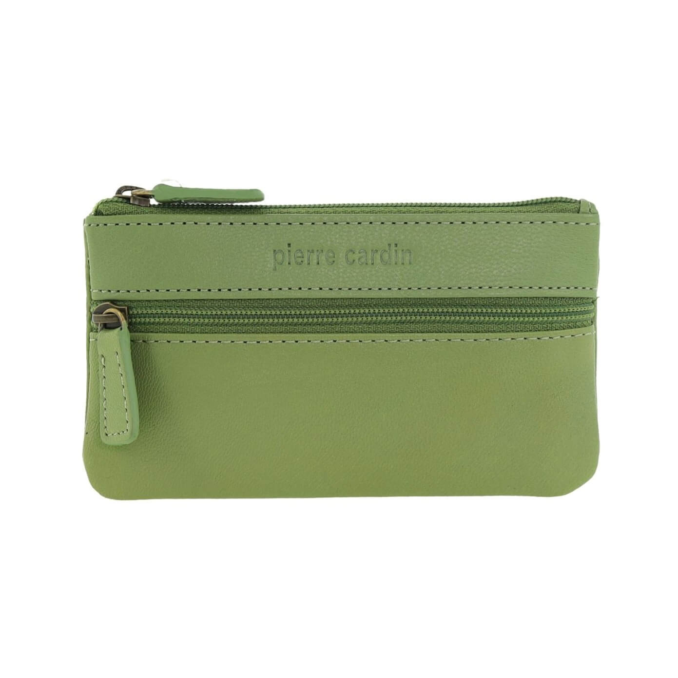 Pierre Cardin Leather Coin Purse - Key Holder in Grape Leaf