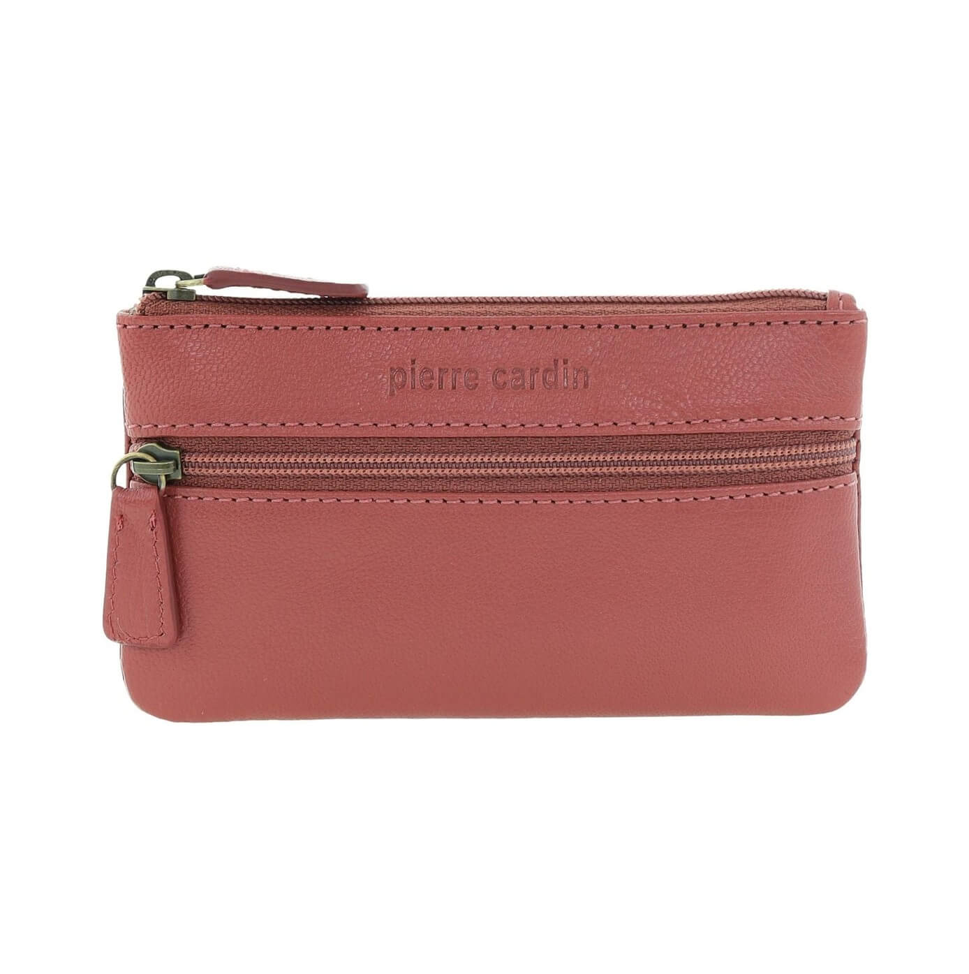 Pierre Cardin Italian Leather Coin Purse/Key Holder in Marsala