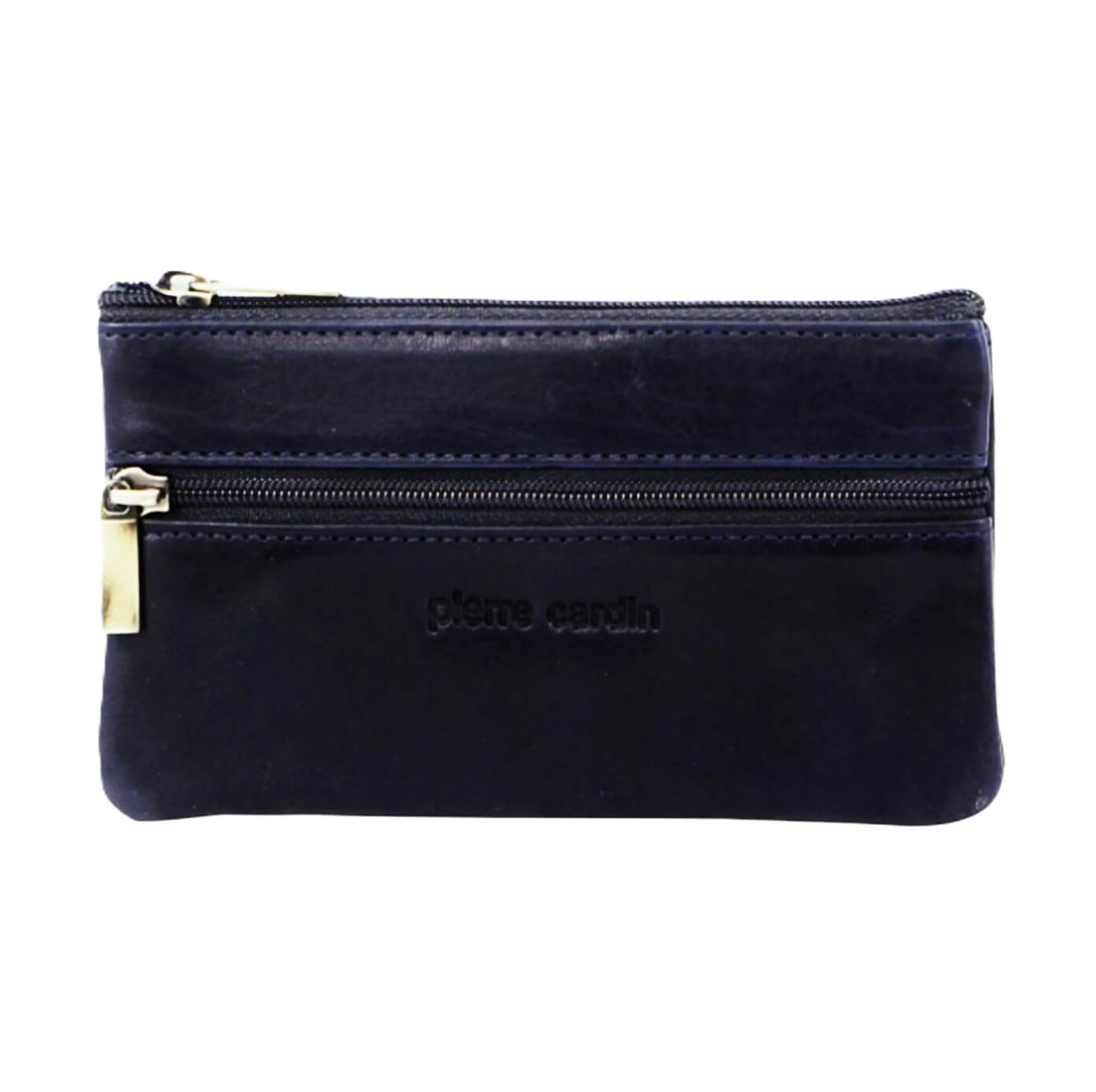 Pierre Cardin Leather Coin Purse – Key Holder in Midnight