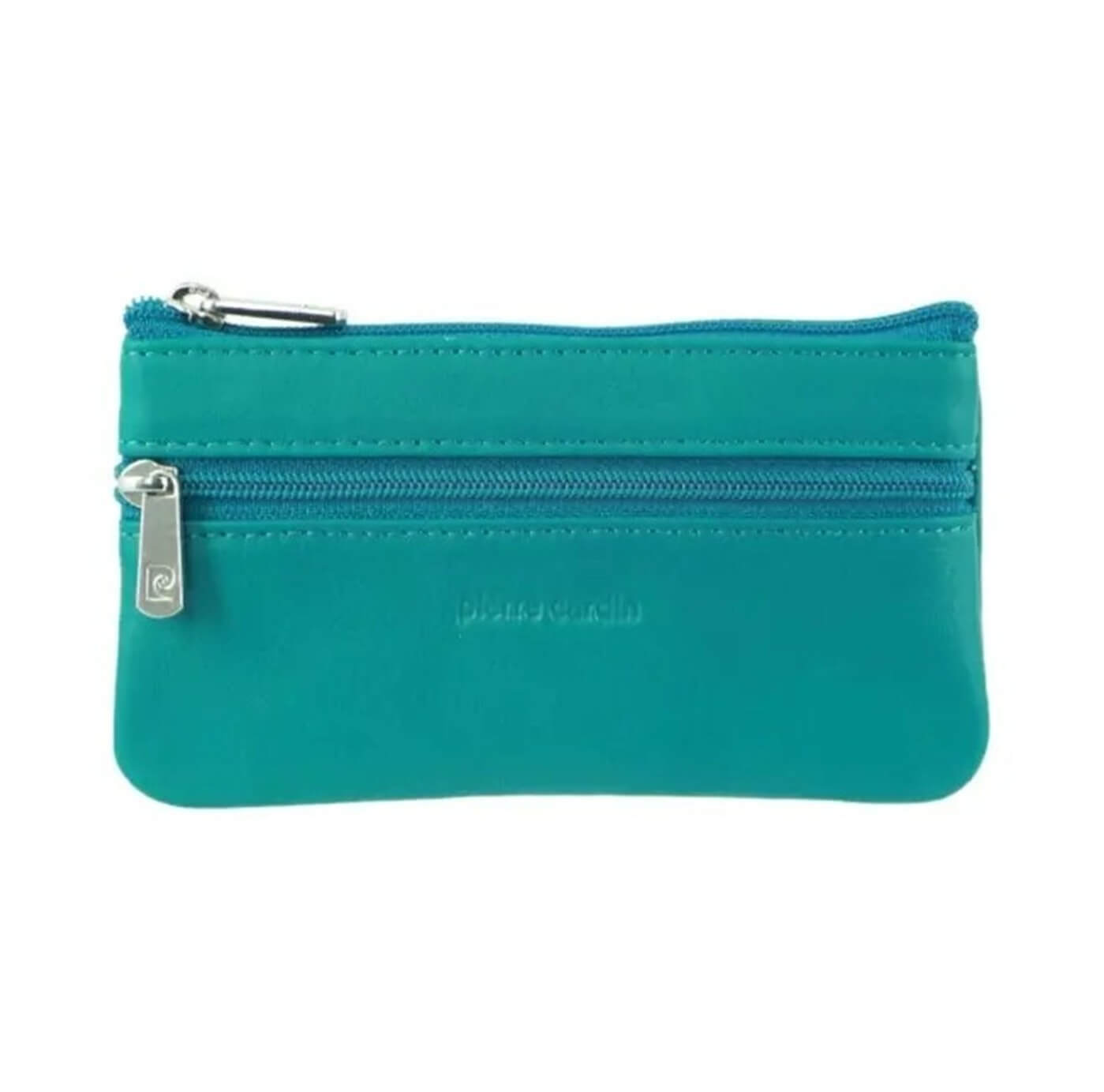 Pierre Cardin Italian Leather Coin Purse/Key Holder in Turquoise