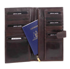 Pierre Cardin PC1886 Italian Leather Passport Wallet/Chocolate