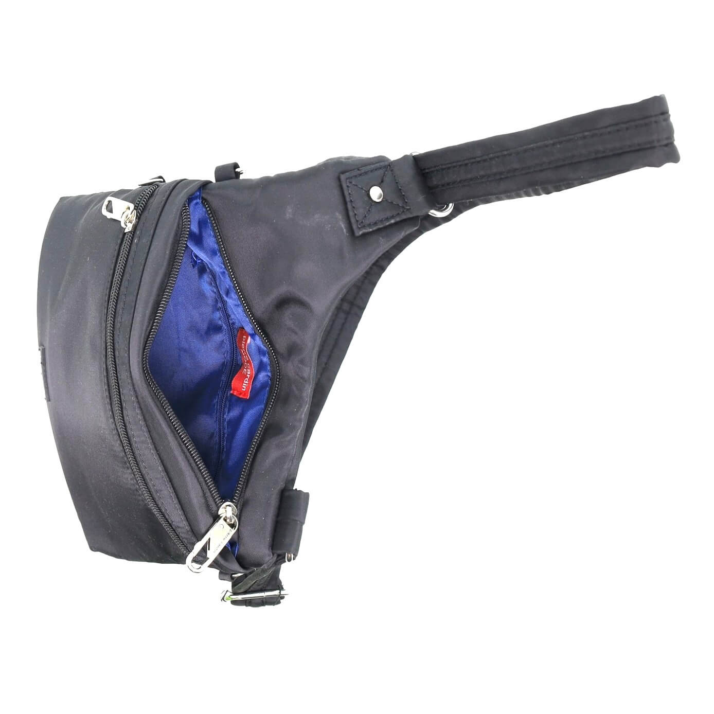 Pierre Cardin Ladies Anti-Theft-RFID Nylon Crossbody Bag in Black