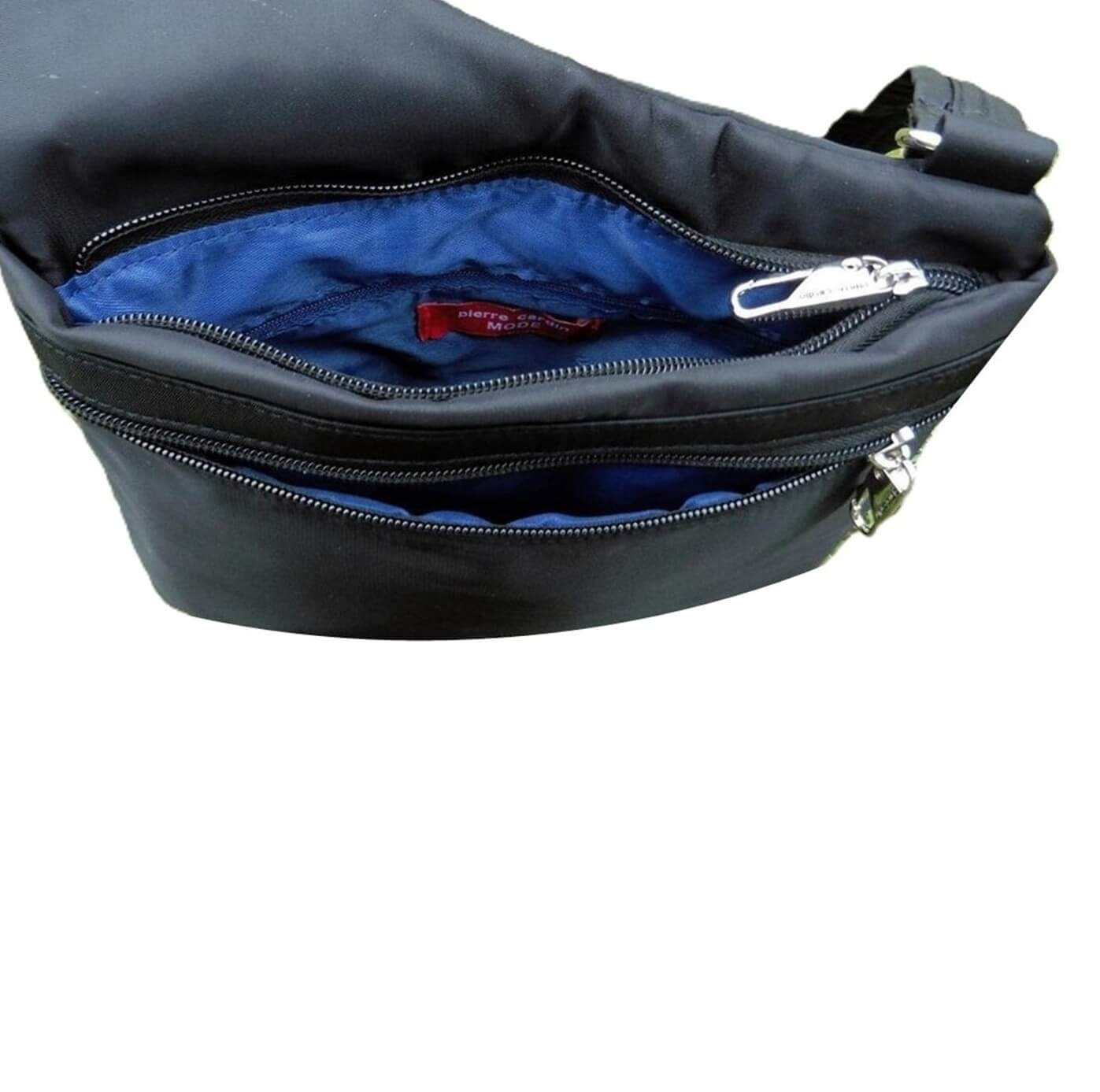 Pierre Cardin Ladies Anti-Theft-RFID Nylon Crossbody Bag in Navy