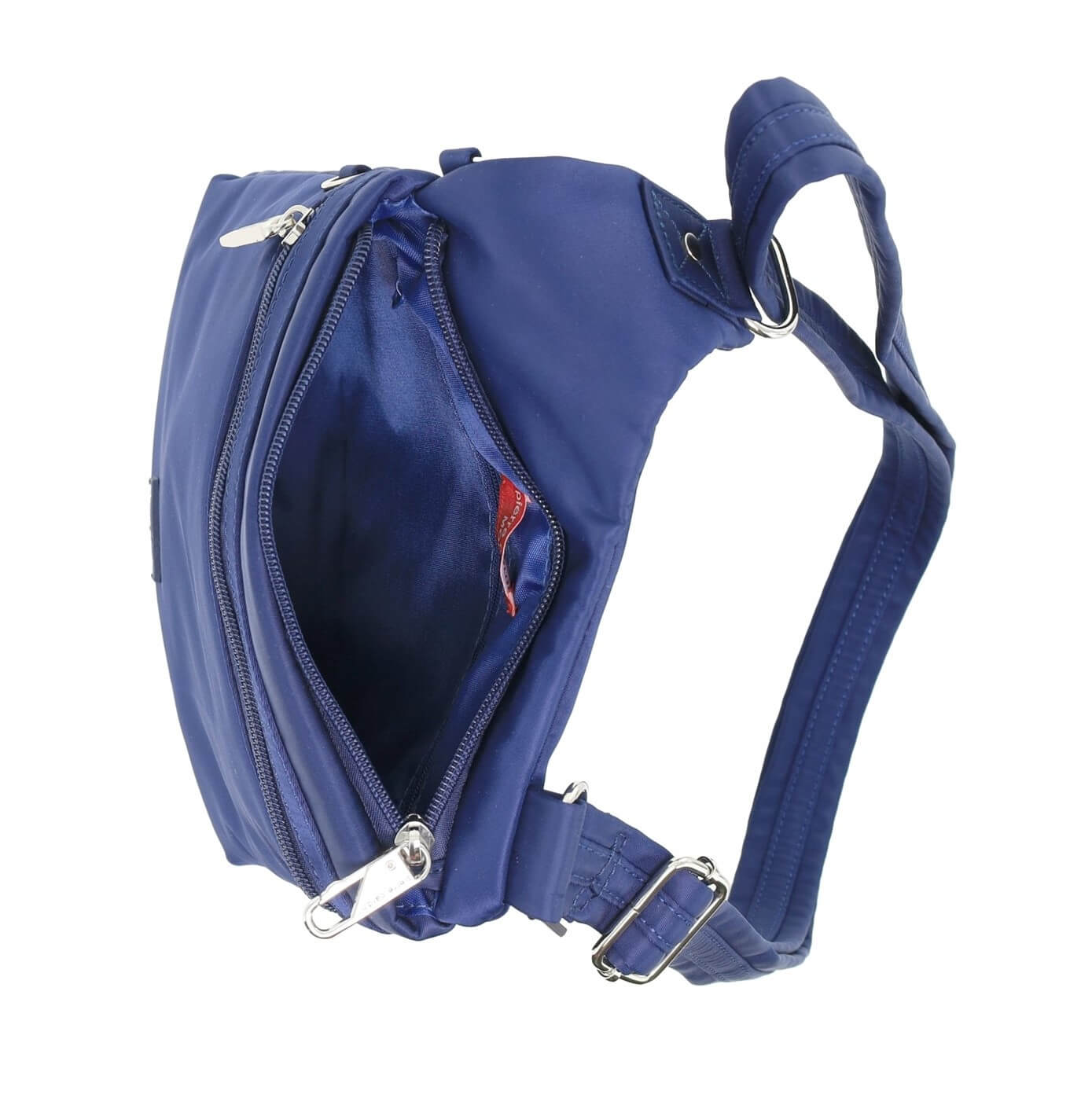 Pierre Cardin Ladies Anti-Theft-RFID Nylon Crossbody Bag in Navy