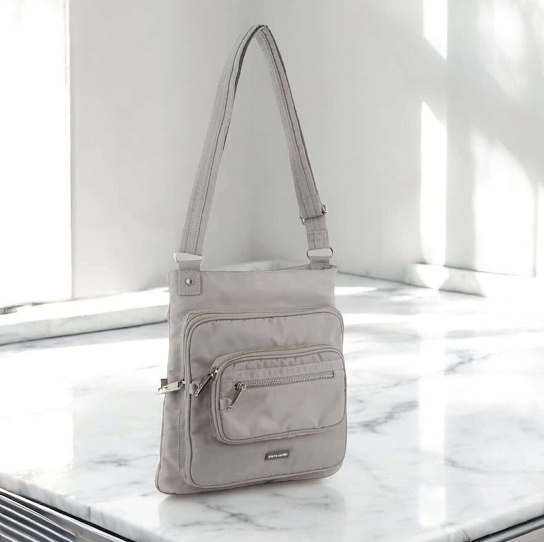 Pierre Cardin PC2417 Anti-Theft RFID Cross Body Bag/Taupe