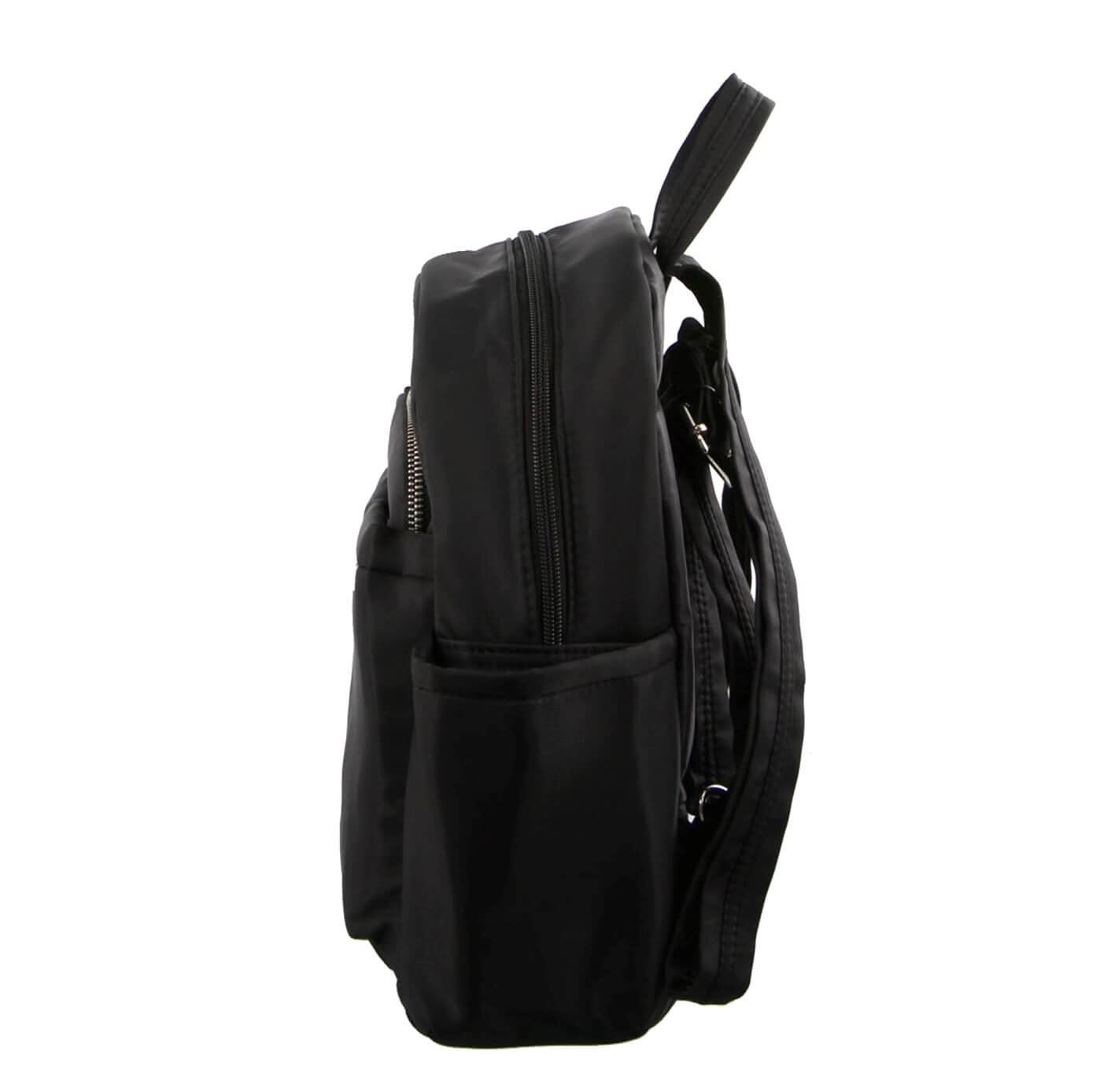 Pierre Cardin Nylon Backpack RFID Anti-Theft Features in Black