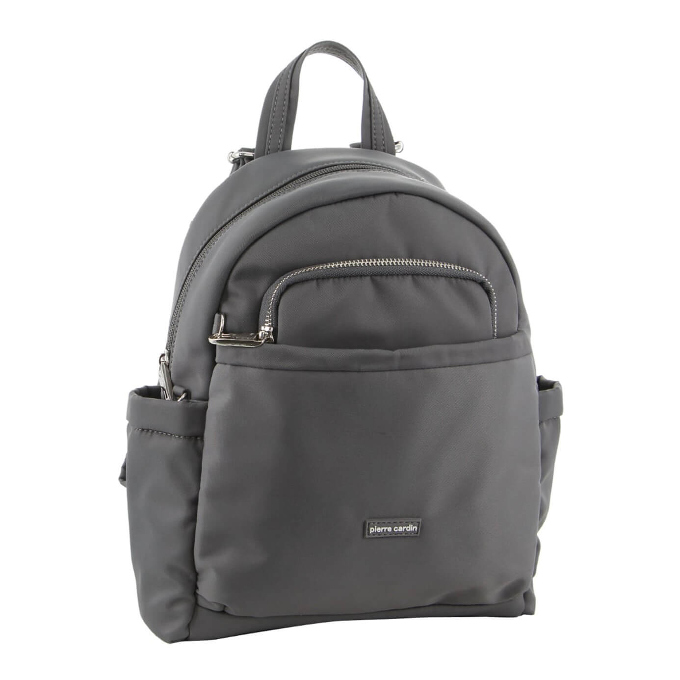 Pierre Cardin Nylon RFID Backpack with Anti-Theft Features in Grey