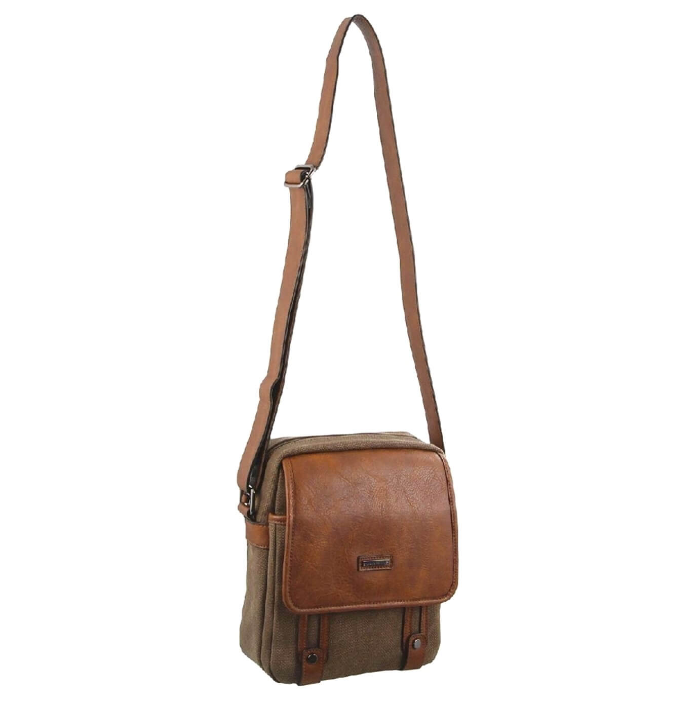 Pierre Cardin PC2580 Canvas Cross Body Bag/Brown