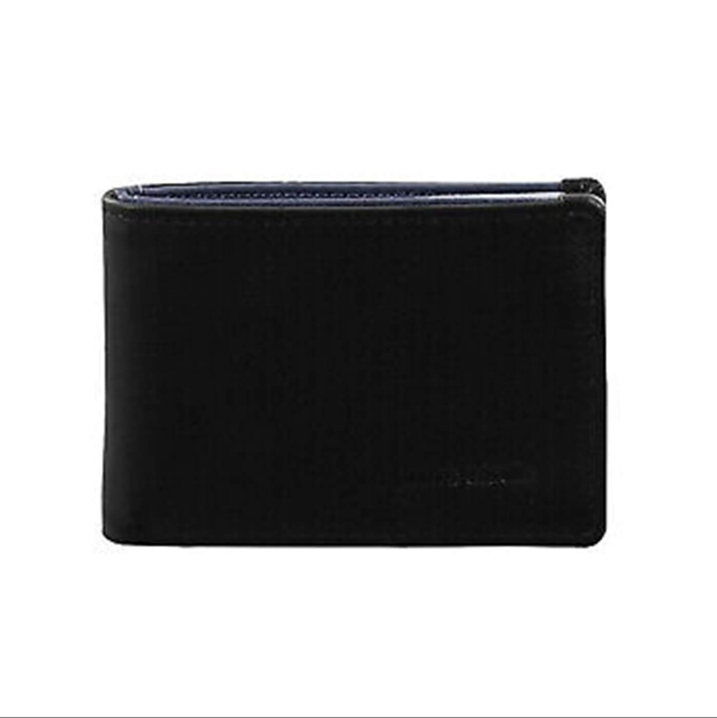 Pierre Cardin Men's Two-tone Bi-fold RFID Wallet in Black & Midnight
