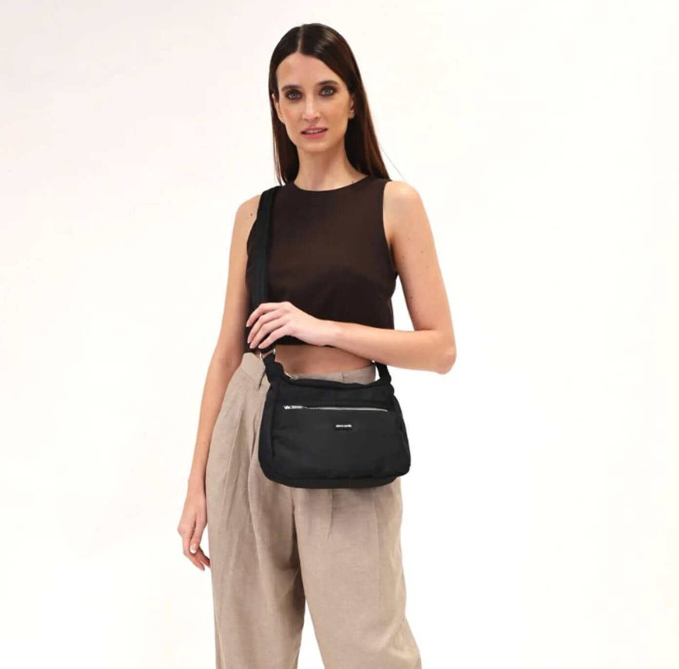 Pierre Cardin PC2642 Anti-Theft RFID Cross Body Bag/Black