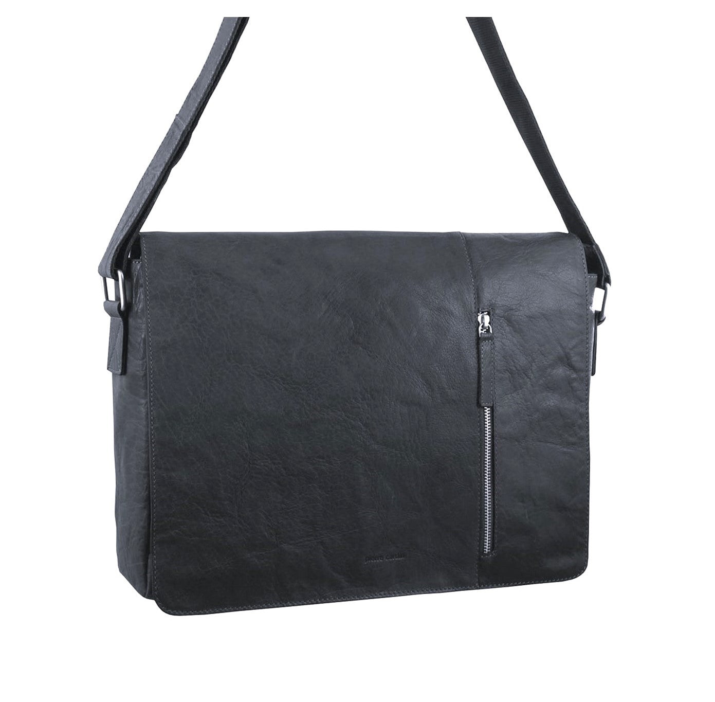 Pierre Cardin PC2798 Rustic Leather Computer-Messenger Bag/Black