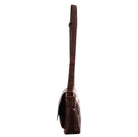 Pierre Cardin Men's Rustic Leather Messenger Bag in Chestnut 