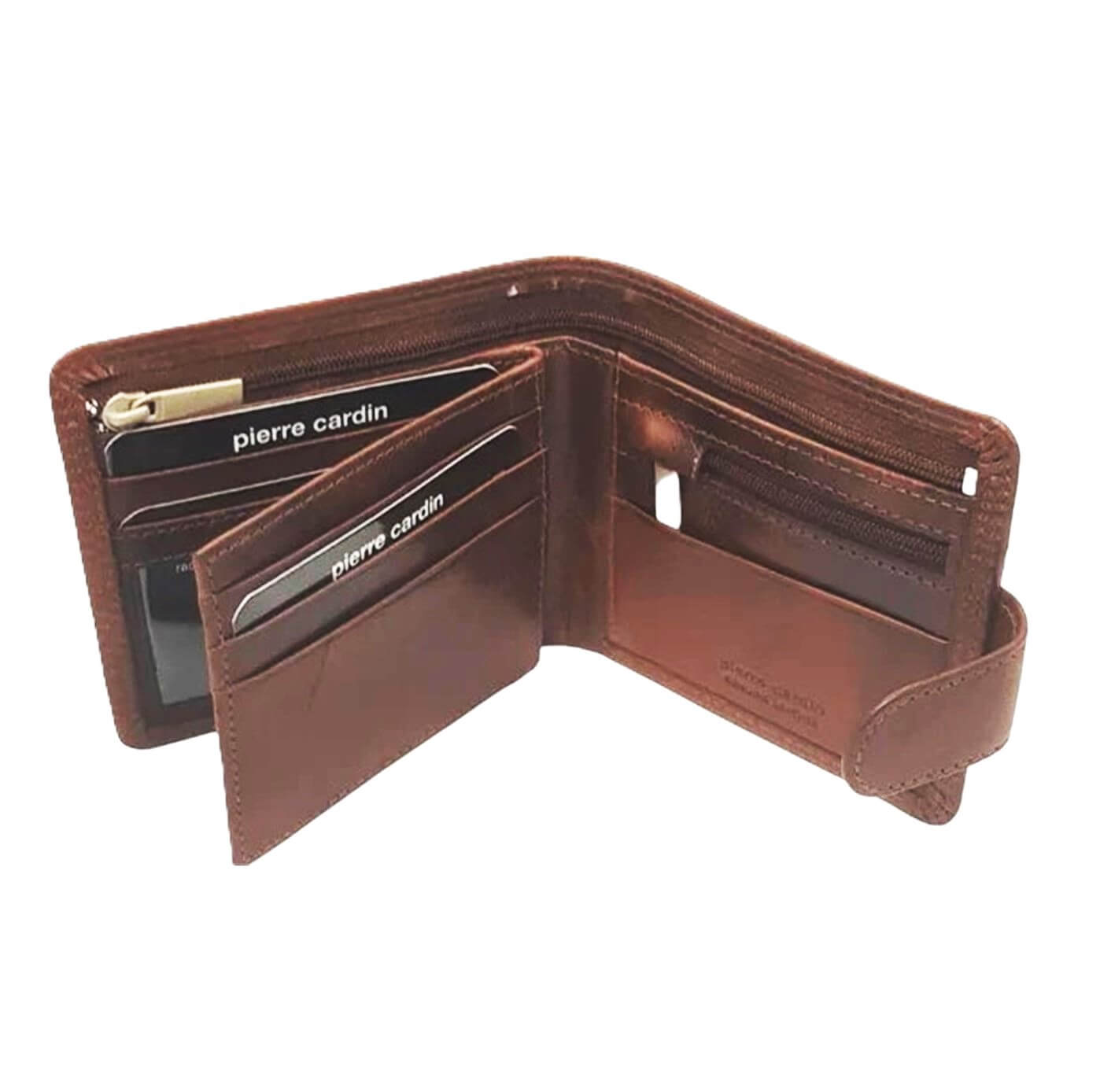 Pierre Cardin PC2813 Rustic Leather Mens Wallet/Cognac