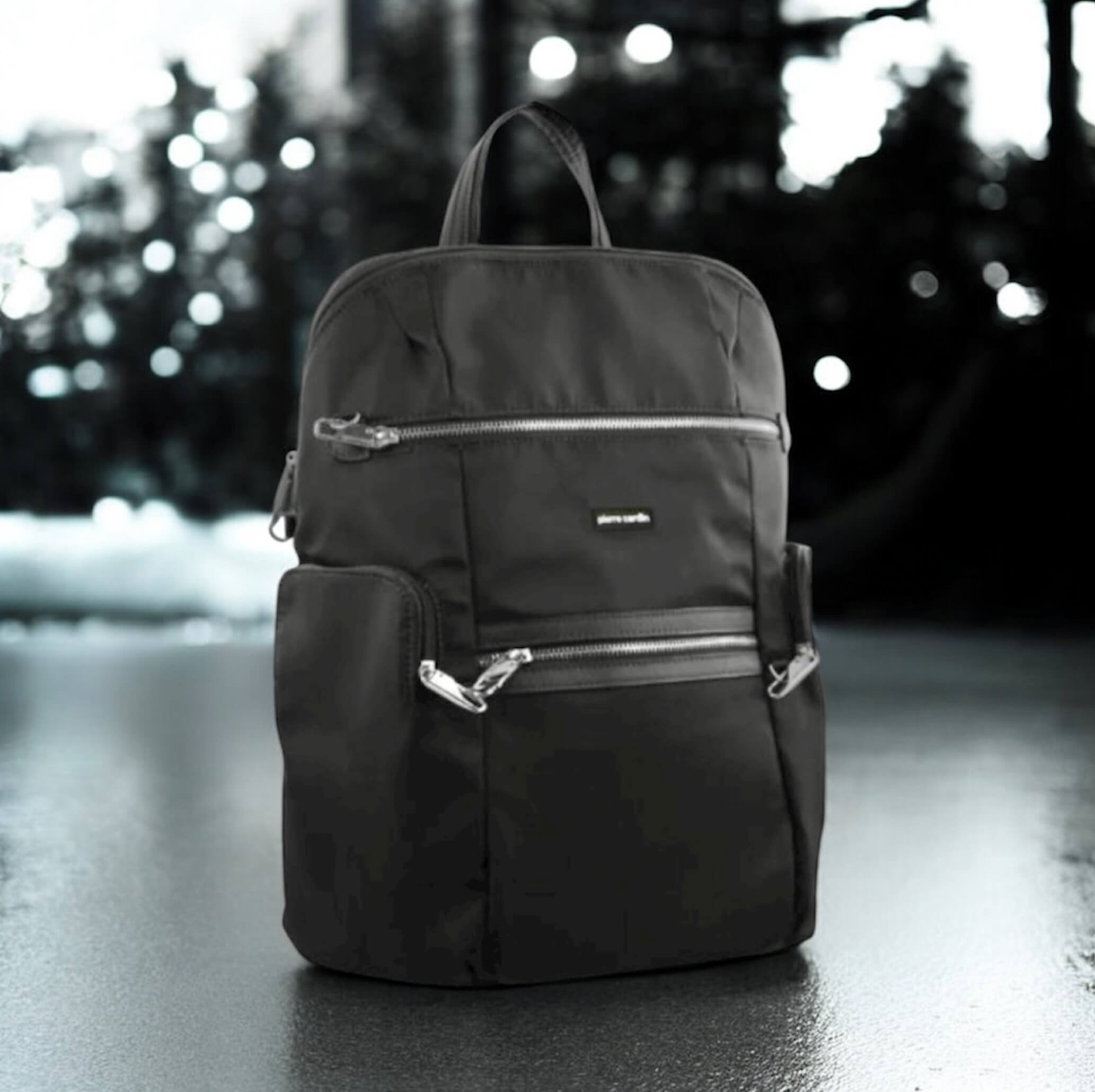 Pierre Cardin PC2891 Nylon Anti-Theft-RFID Backpack/Black