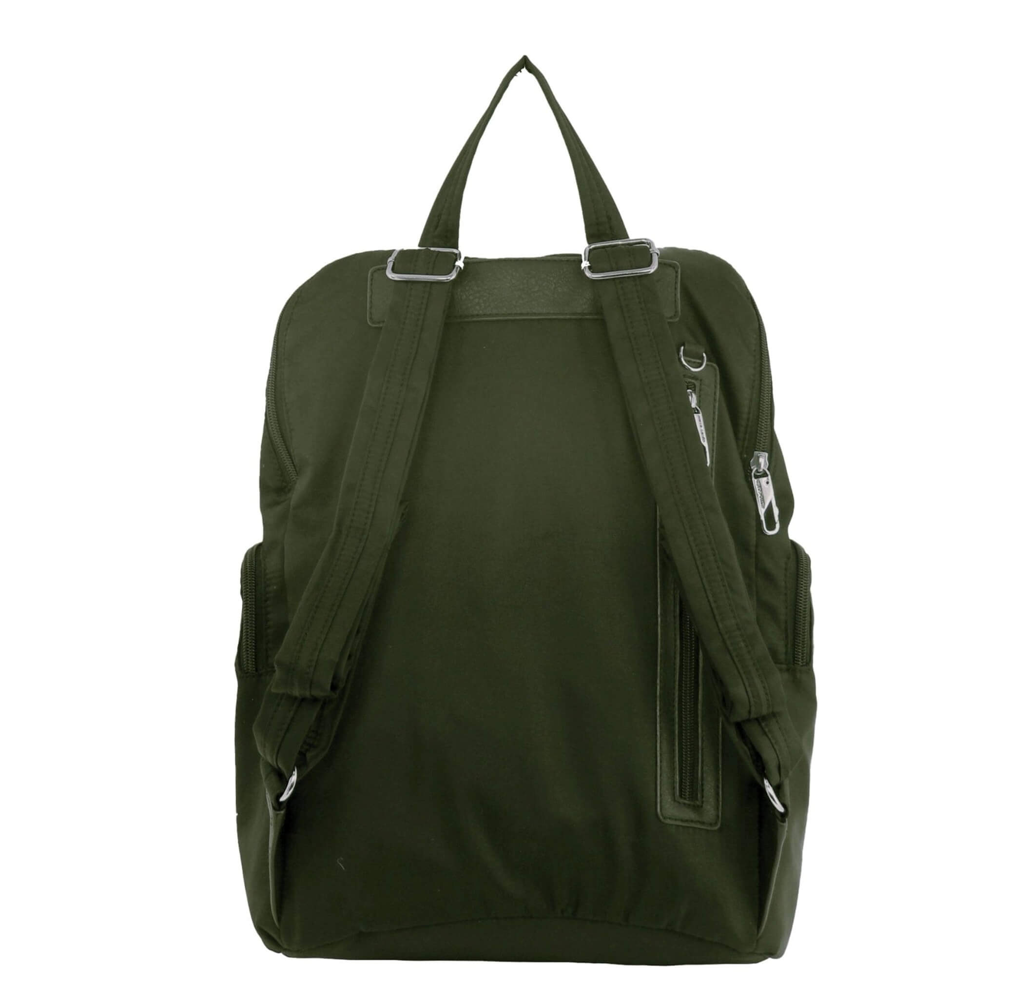 Pierre Cardin Nylon Anti-Theft-RFID Backpack in Olive