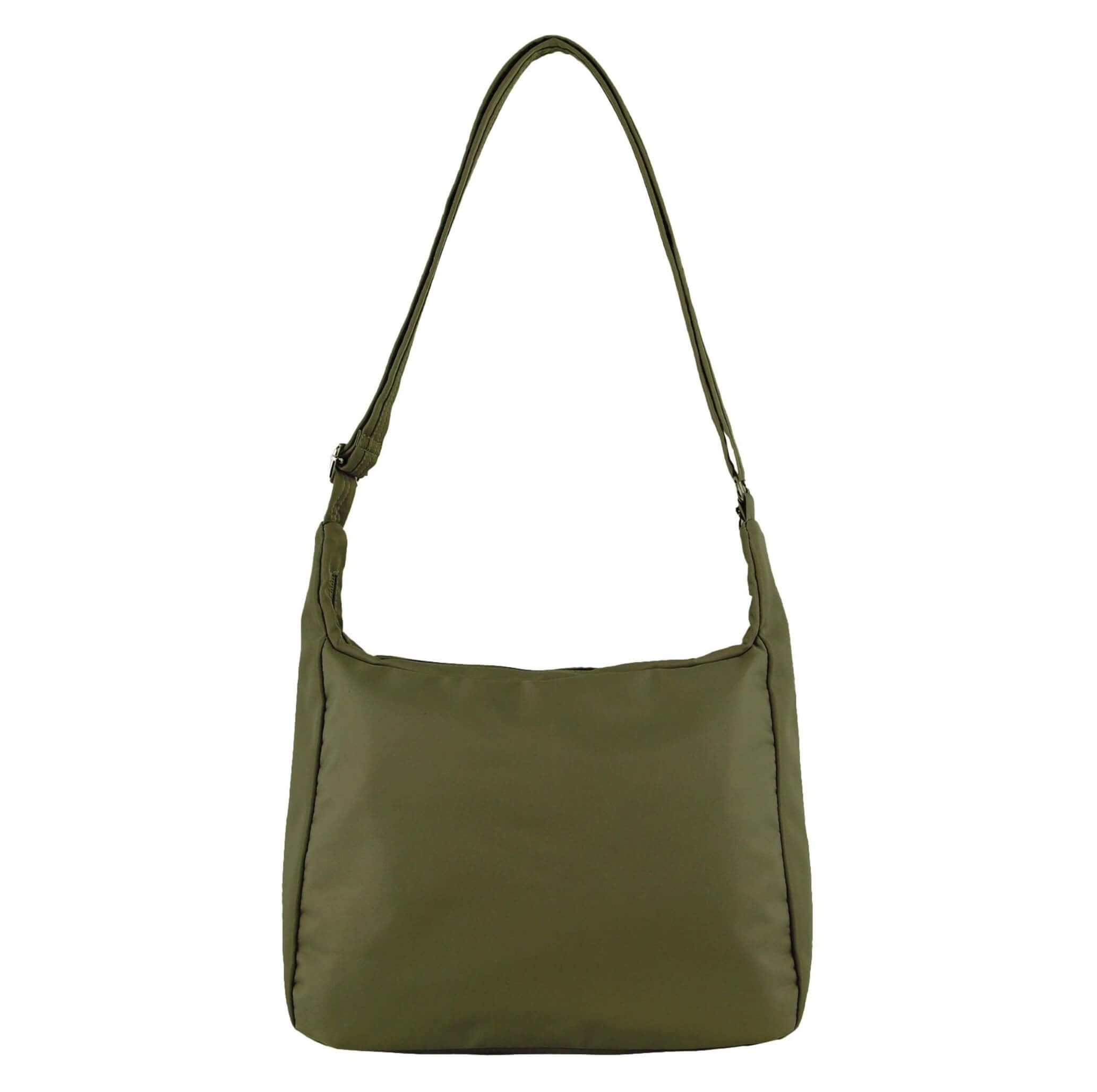 Pierre Cardin Ladies Nylon Anti-Theft RFID Crossbody Bag in Olive