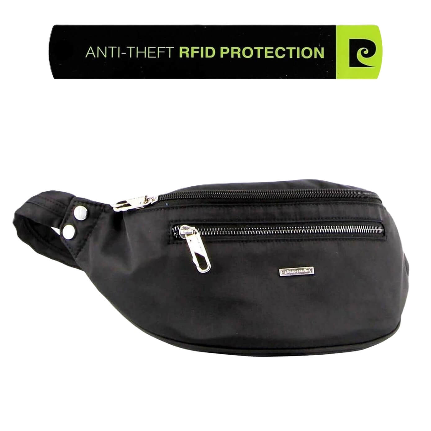 Pierre Cardin PC3178 Nylon Anti-Theft Waist Bag/Black