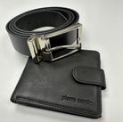 Pierre Cardin PC3326 Mens Leather Wallet-Belt Gift Set/Black