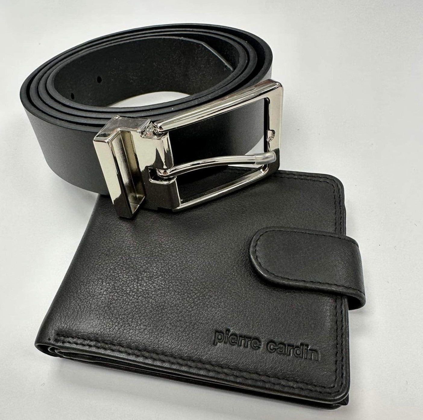 Pierre Cardin PC3326 Mens Leather Wallet-Belt Gift Set/Black