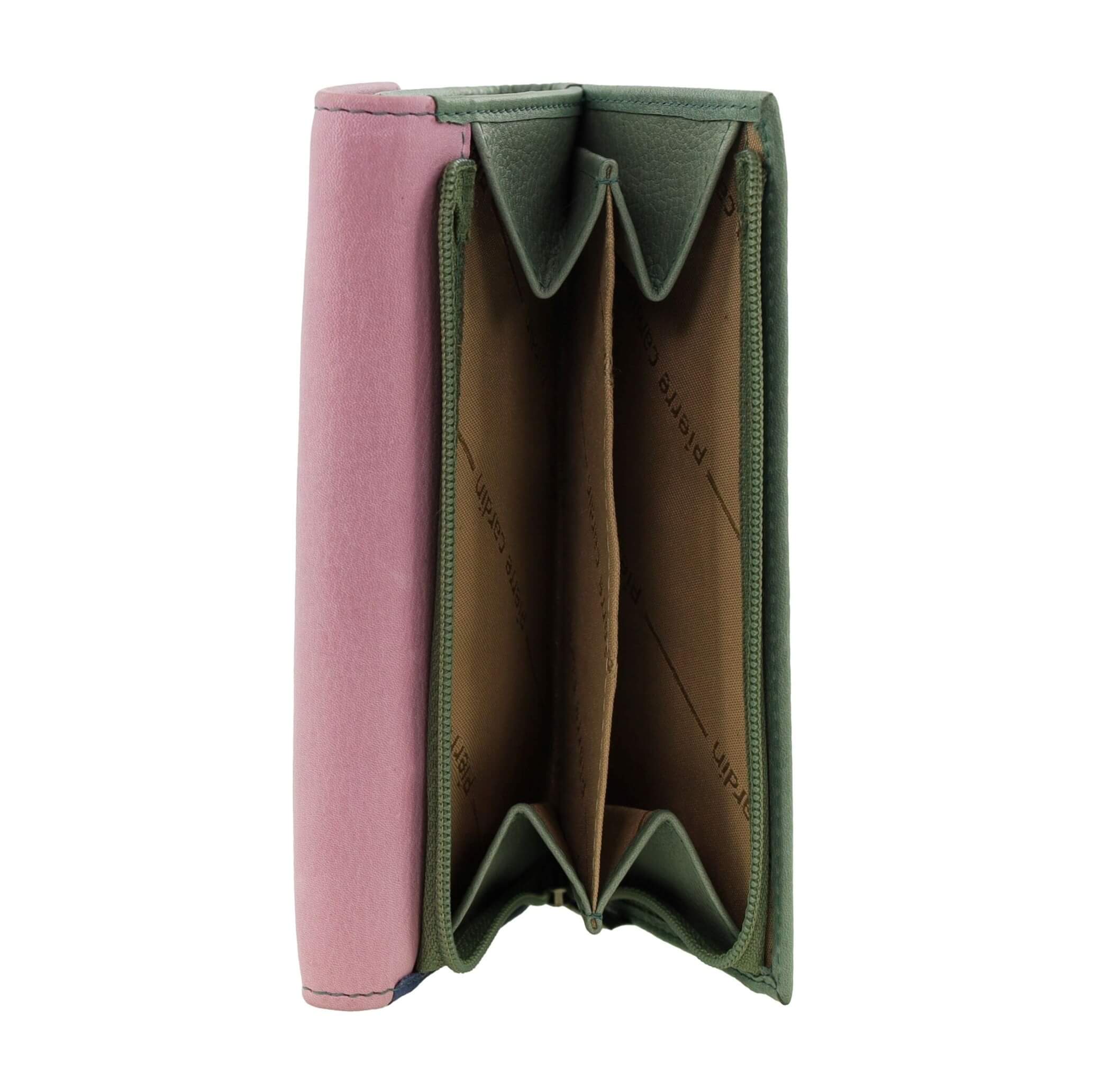 Pierre Cardin Multi-Colour Ladies Leather Tri-fold Wallet in Lavender