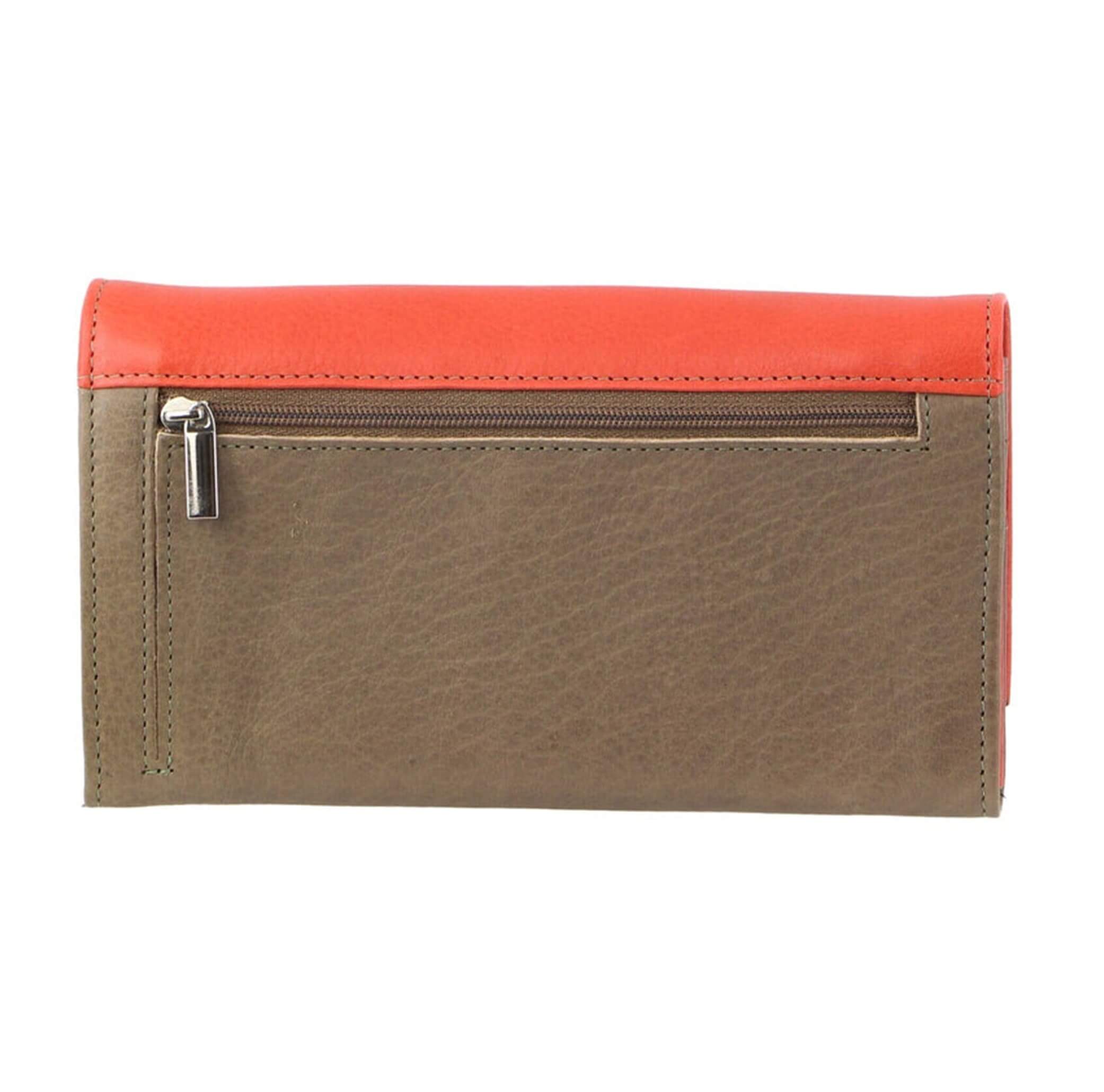 Pierre Cardin Multi-Colour Ladies Italian Leather Wallet in Orange