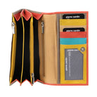 Pierre Cardin Multi-Colour Ladies Italian Leather Wallet in Orange