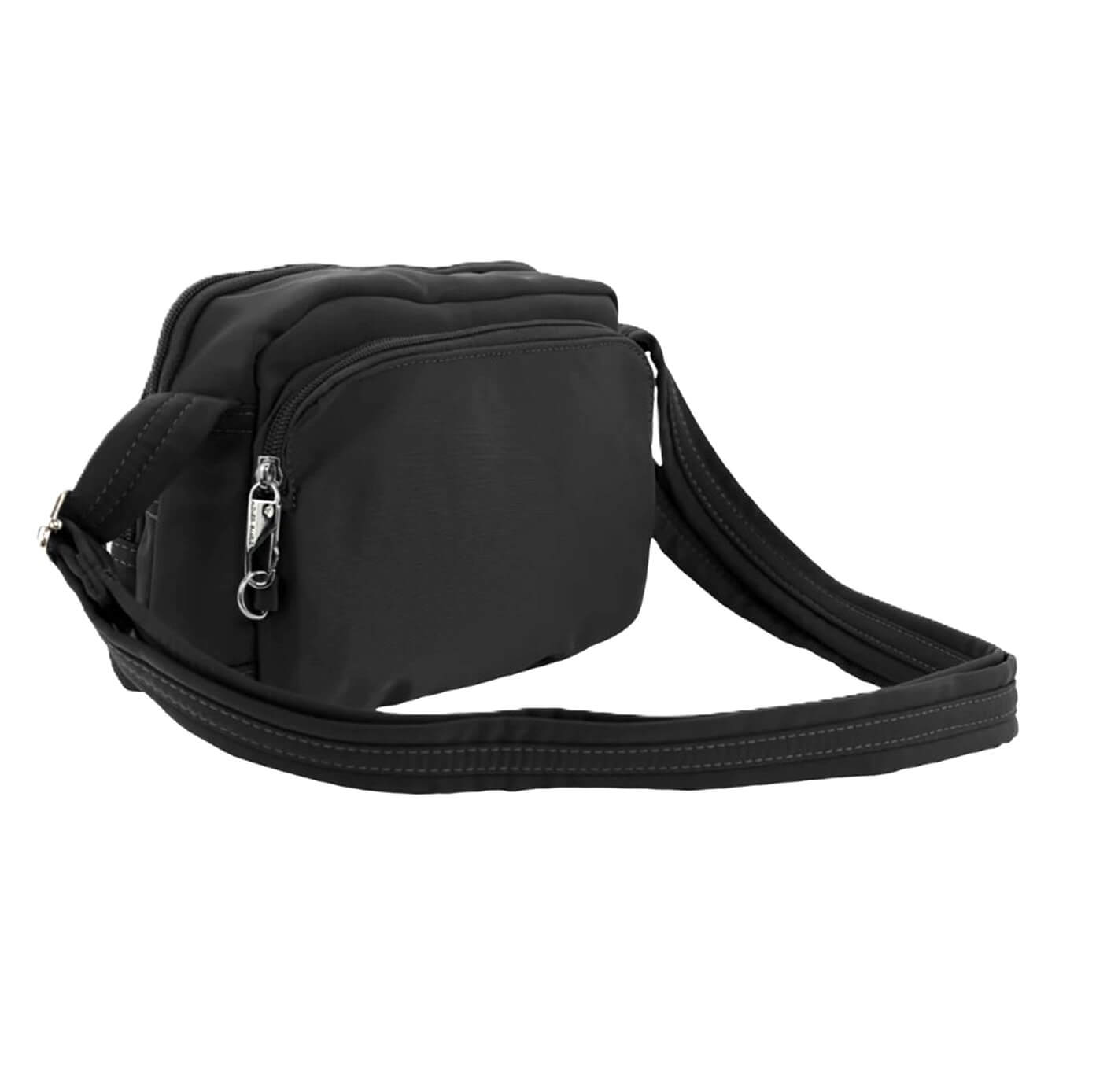 Pierre Cardin Ladies Nylon Anti-Theft RFID Crossbody Bag in Black