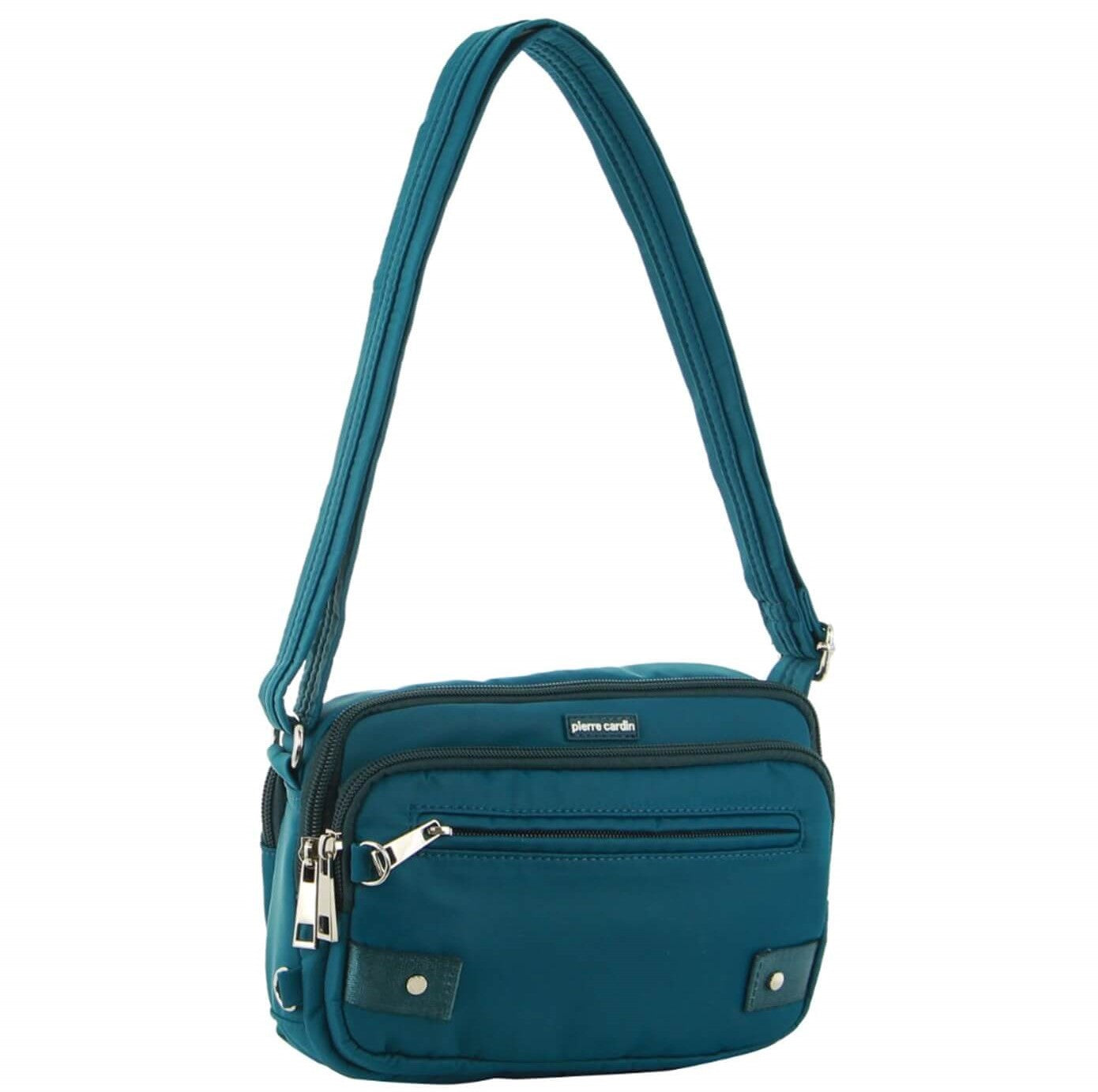 Pierre Cardin Ladies Nylon Anti-Theft RFID Crossbody Bag in Turquoise