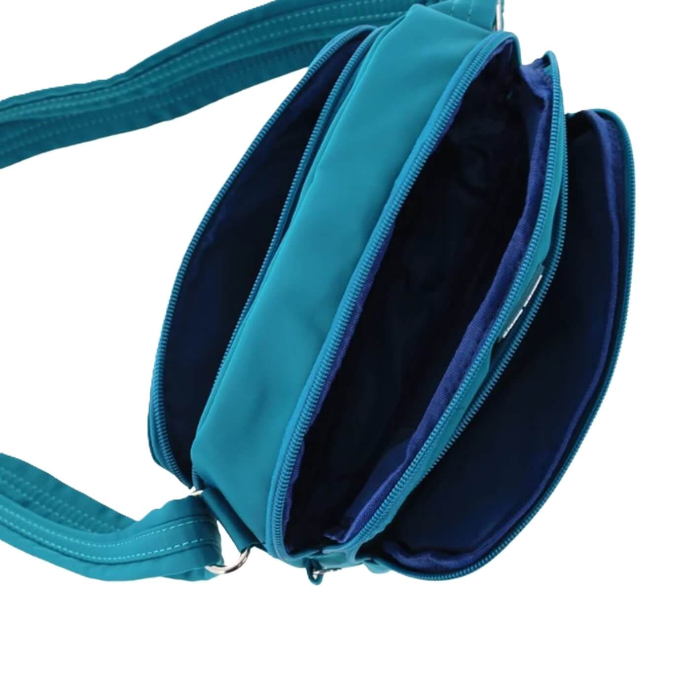 Pierre Cardin Ladies Nylon Anti-Theft RFID Crossbody Bag in Turquoise