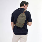 Pierre Cardin PC3271 Canvas Cross Body-Sling Bag/Brown