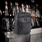 Pierre Cardin PC3332 Burnished Leather Laptop Backpack/Black