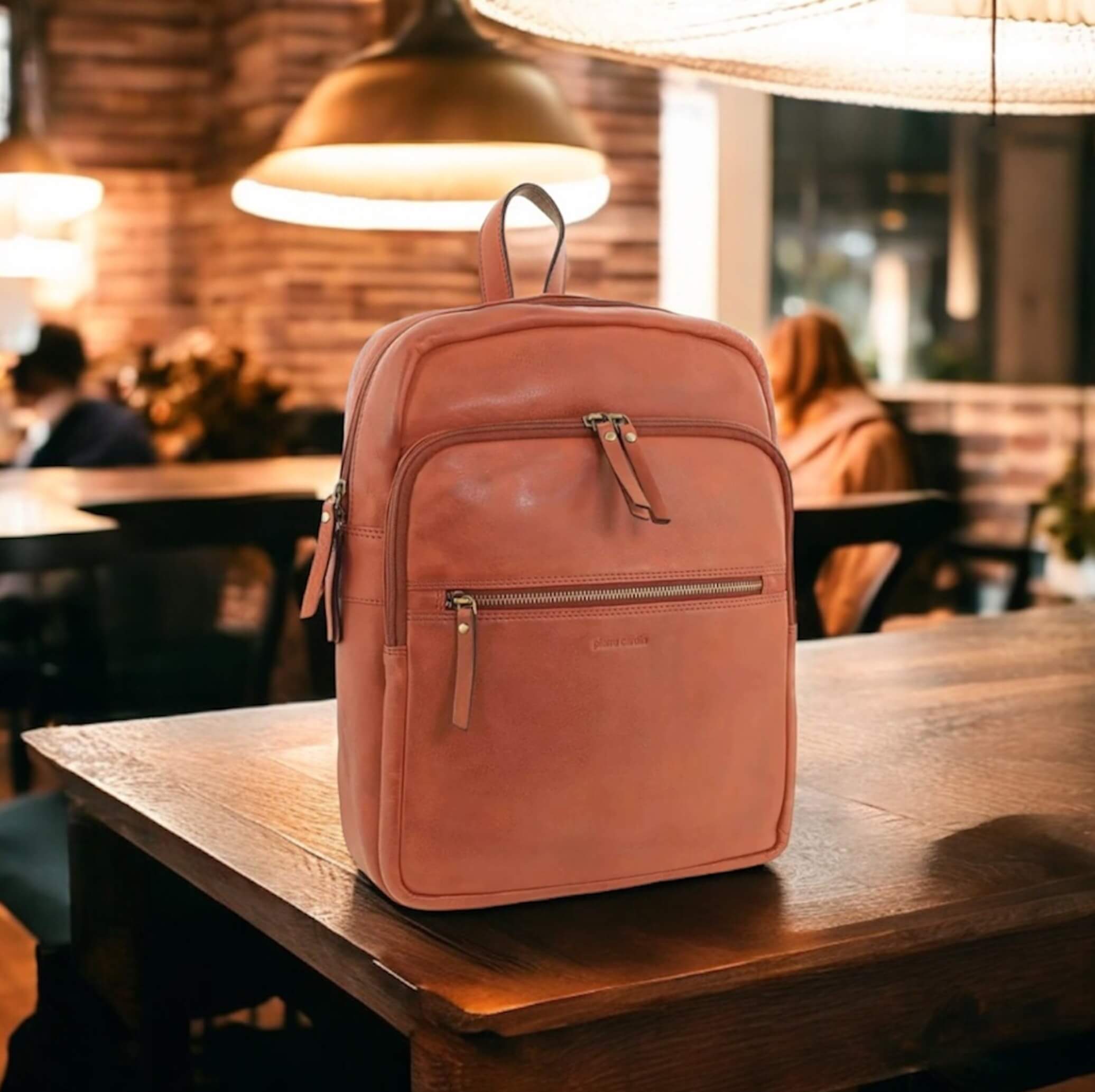 Pierre Cardin PC3332 Burnished Leather Laptop Backpack 