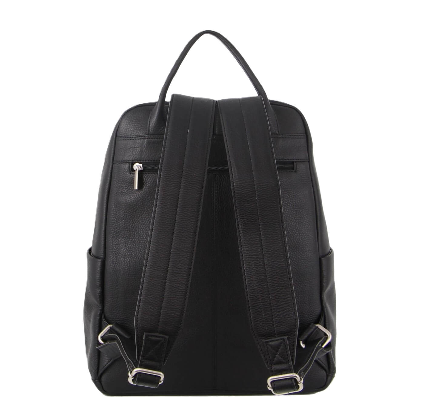 Pierre Cardin Unisex Leather Laptop-Business Backpack in Black