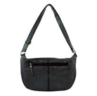 Pierre Cardin Unisex Burnished Leather Sling Bag in Black